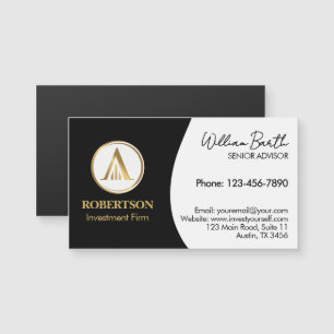 Cartão de visita magnético elegante com logotipo