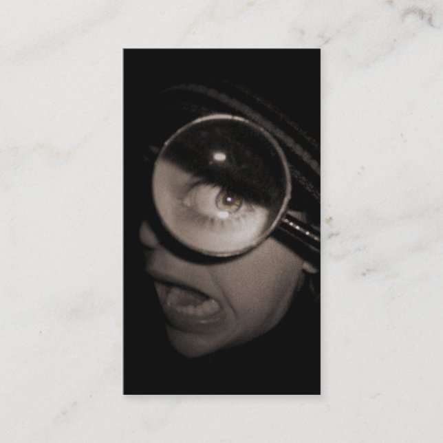 Cartão De Visita magnificando optometrista (Frente)