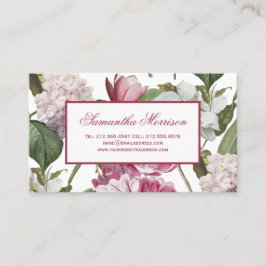 Cartão De Visita Magnolias outras flores Botânicas Anticas
