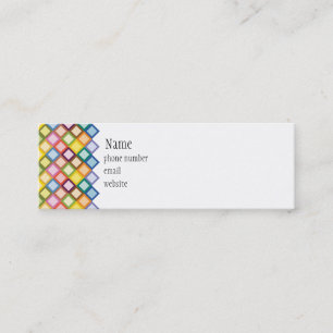 Cartão de visita magro brilhante dos quadrados