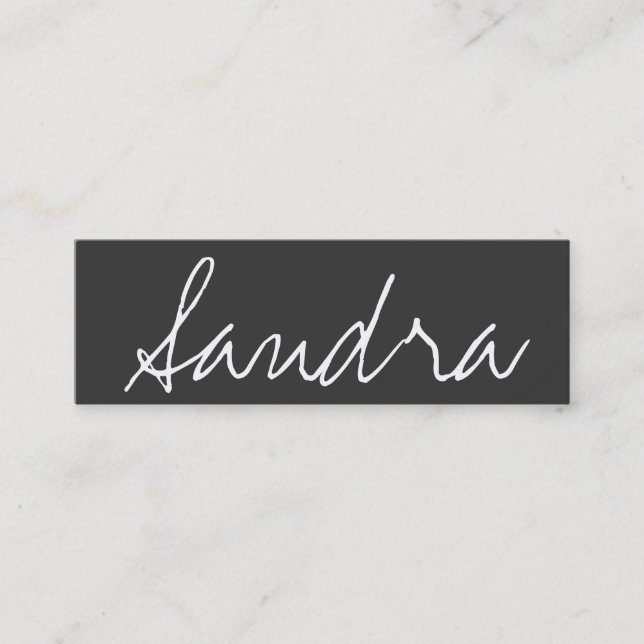 Cartão de visita magro elegante elegante do (Frente)