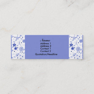 Cartão de visita magro floral elegante