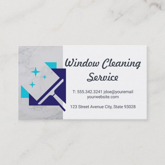 Cartão De Visita Maid | Cleaning Service Cleaner | Squeegee (Frente)