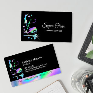Cartão De Visita Maid Clearing House Clearing Services HOLOGRAPAZ