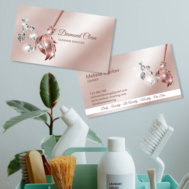 Cartão De Visita Maid Clearing House Provenientes de rosa (Criador carregado)