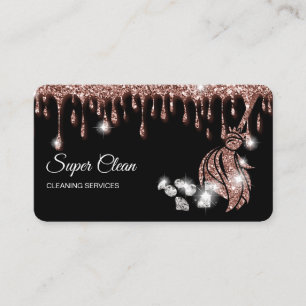 Cartão De Visita Maid Clearing House Provenientes de rosa