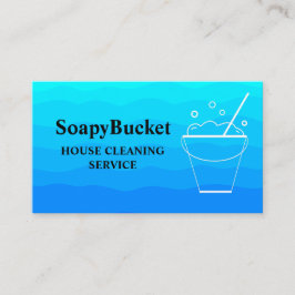 Cartão De Visita Maid Mínimo De Limpeza De baldes Domésticos