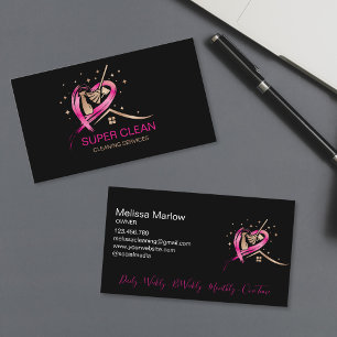 Cartão De Visita Maid Residencial e Duster de Limpeza Comercial