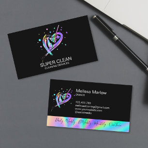 Cartão De Visita Maid Residencial e Limpeza Comercial Duster