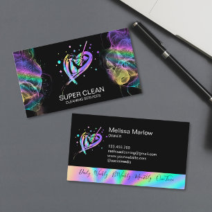 Cartão De Visita Maid Residencial e Limpeza Comercial Duster