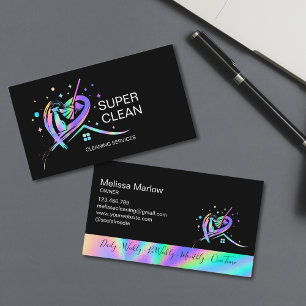 Cartão De Visita Maid Residencial e Limpeza Comercial Duster