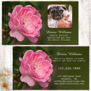 Cartão De Visita Mais velho Citizen Services e Pet Care Foto