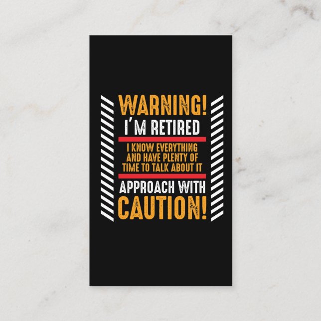 Cartão De Visita Mais velho Retirado do  de Gag (Frente)