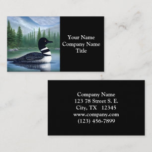 Cartão De Visita Majestade Norte Wilderness Loon