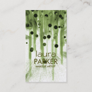 Cartão De Visita Makeup Artist Beauty Glitter Limão