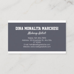 Cartão De Visita Makeup Artist Beauty Salon metálico