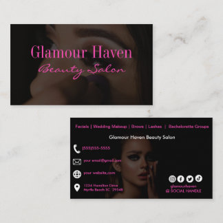 Cartão De Visita Makeup Artist Black