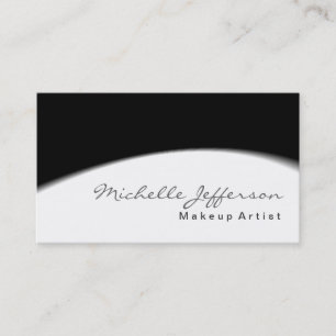 Cartão De Visita Makeup Artist Black Cinza