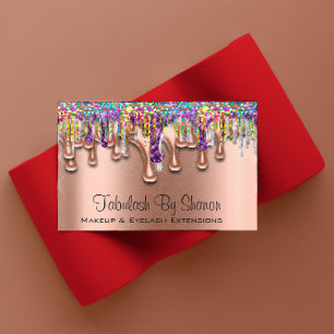 Cartão De Visita Makeup Artist Brow Purple Hológrafo