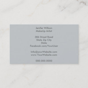 Cartão De Visita Makeup Artist Business Card