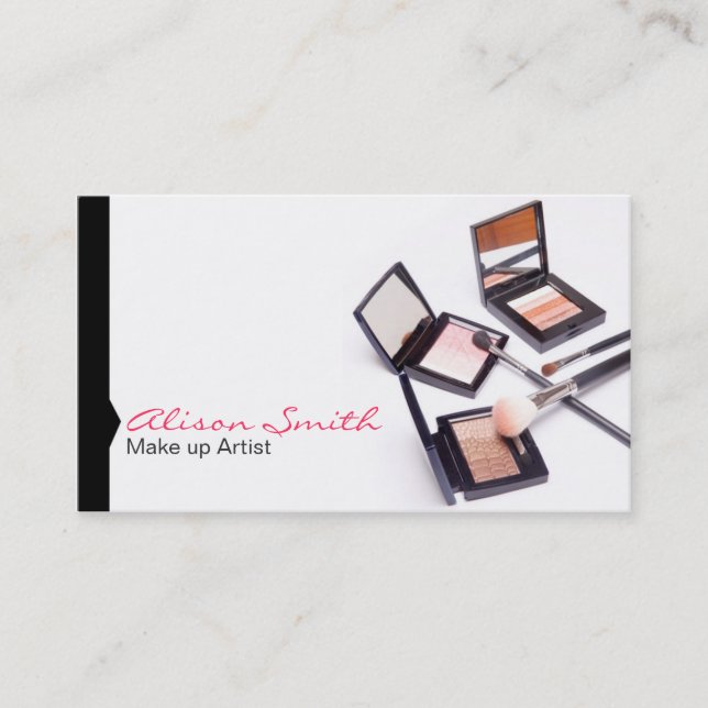 Cartão De Visita Makeup artist business card (Frente)