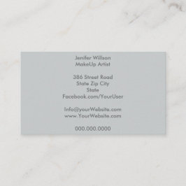 Cartão De Visita Makeup Artist Business Card