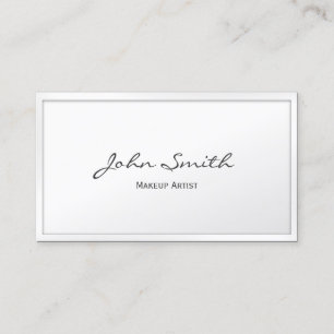 Cartão De Visita Makeup Artist Classy White Border maup