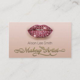 Cartão De Visita Makeup Artist / Diamonds Sparkle Lips