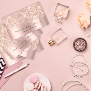 Cartão De Visita Makeup Artist Event Beauty Blogger Glitter VIP