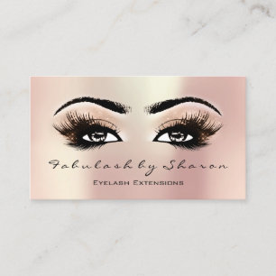 Cartão De Visita Makeup Artist Eyebrow Lashes Ramal Rosa