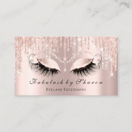 Cartão De Visita Makeup Artist Eyelash Sparkly Eyes Strings Glitter