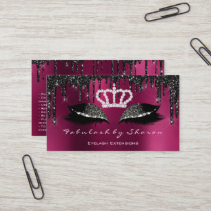 Cartão De Visita Makeup Artist Eyelashes Extensão Lealdade Marsala