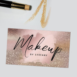 Cartão De Visita Makeup Artist Eyeliner Lettering Pastel Glam