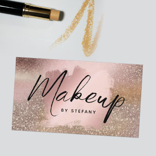 Cartão De Visita Makeup Artist Eyeliner Lettering Pastel Glam