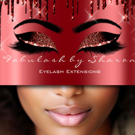 Cartão De Visita Makeup Artist Eyes Lash Glitter Drill Brown Masral