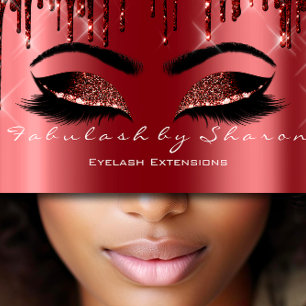 Cartão De Visita Makeup Artist Eyes Lash Glitter Drill Brown Masral