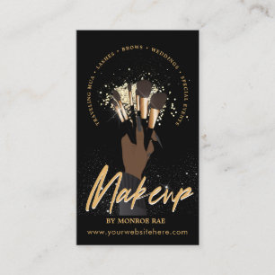 Cartão De Visita Makeup Artist Glam MUA Beauty Salon Logo Business 