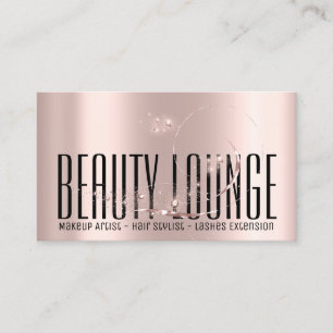 Cartão De Visita Makeup Artist Hair Eyelash Wax Rosa Professional
