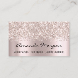 Cartão De Visita Makeup Artist Hair Salon Eyelash Extension Rosa