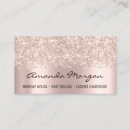 Cartão De Visita Makeup Artist Hair Salon Eyelash Influencer Rosa