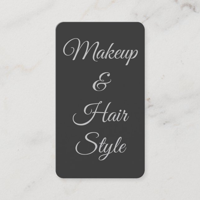Cartão De Visita Makeup Artist Hair Stylist Classical Minimalist (Frente)