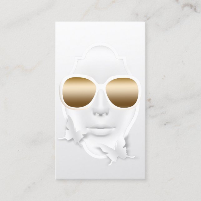 Cartão De Visita Makeup Artist Hair Stylist Paper Butterfly (Frente)