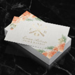 Cartão De Visita Makeup Artist Hair Stylist Vintage Floral Linen<br><div class="desc">Makeup Artist Hair Stylist Vintage Floral Elegant Linen Cartões de visitas.</div>