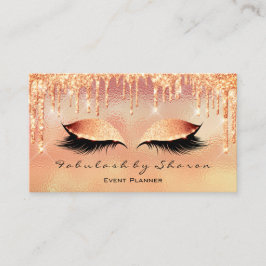 Cartão De Visita Makeup Artist Lash Olhos Luminter Glitter Gotas Co
