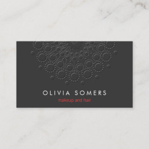 Cartão De Visita Makeup Artist Legal Faux Emboscada Black