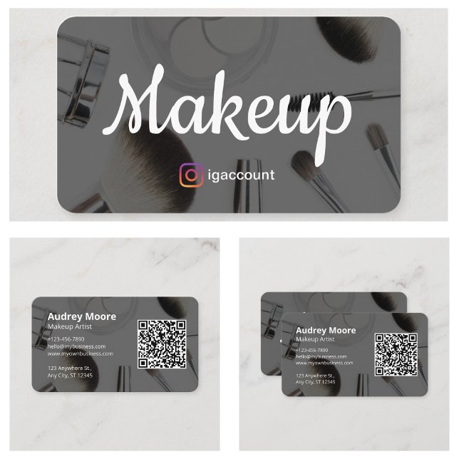 Cartão De Visita Makeup Artist Modelos (Makeup Artist Templates Business Card
)