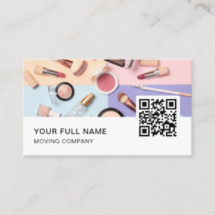 Cartão De Visita Makeup Artist QR Code Logotipo Mídia social