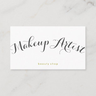 Cartão De Visita Makeup Artist Rico Font Minimalist