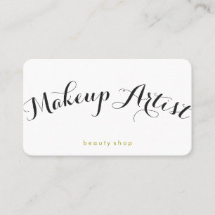 Cartão De Visita Makeup Artist Rico Font Minimalist