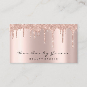 Cartão De Visita Makeup Artist Wax Lashes Glitter Drives Rosa cor-d
